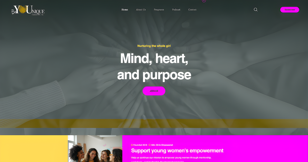 BeYOUnique Foundation Website