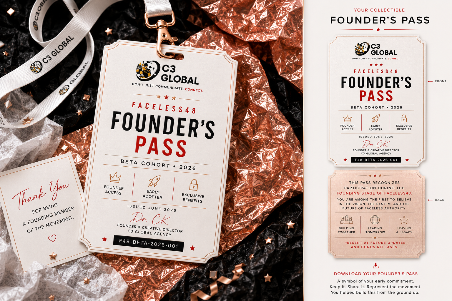 Founder's Pass mockup