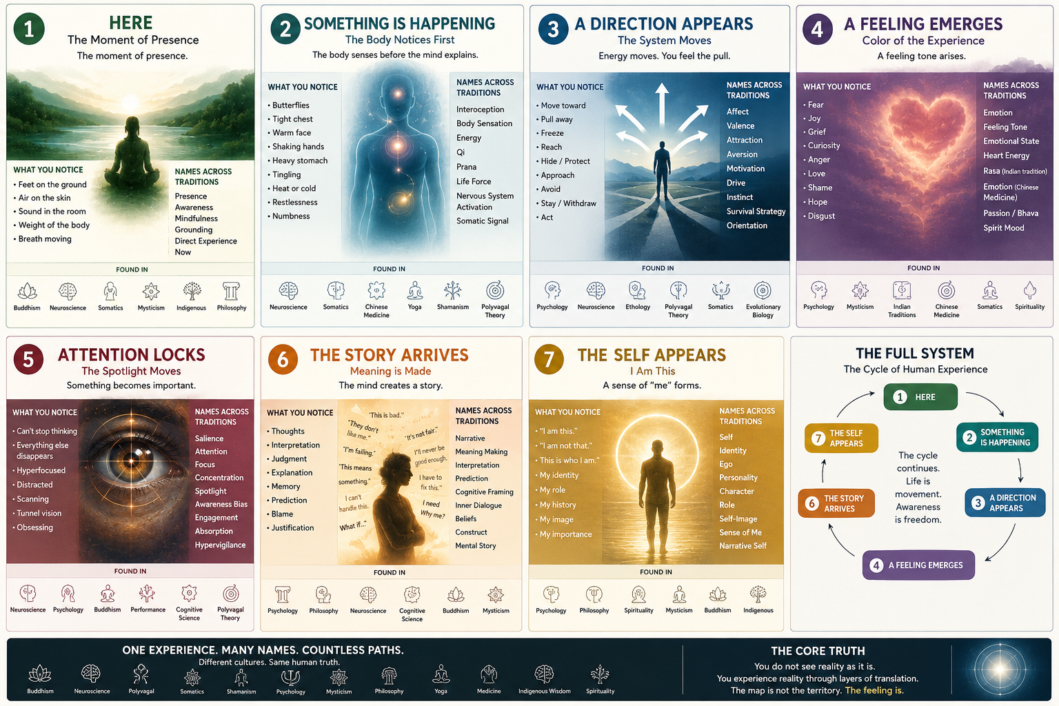 The Human Experience Map showing eleven layers of human experience from sensation to the loop