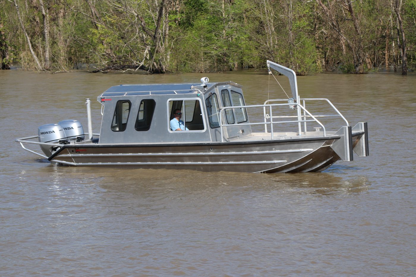 Hanko commercial cabin boat on the water