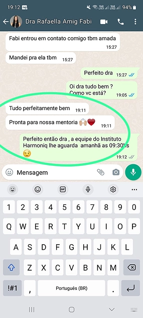 Depoimento Print do Whatsapp