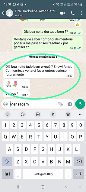 Depoimento Print do Whatsapp