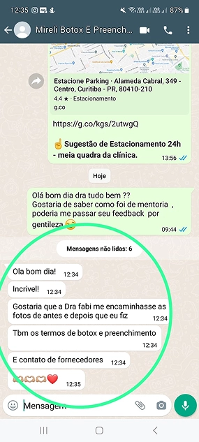 Depoimento Print do Whatsapp