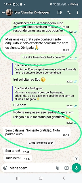 Depoimento Print do Whatsapp
