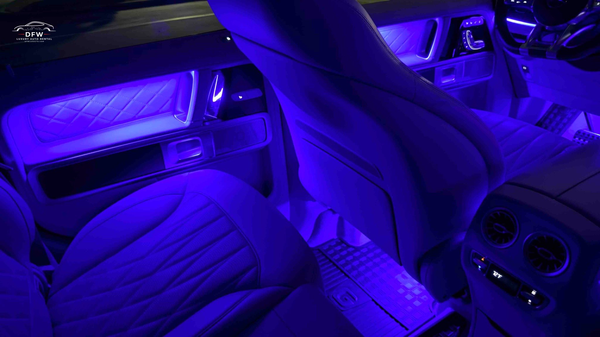 Luxury Car Rental Fort Worth Mercedes G Wagon interior lighting