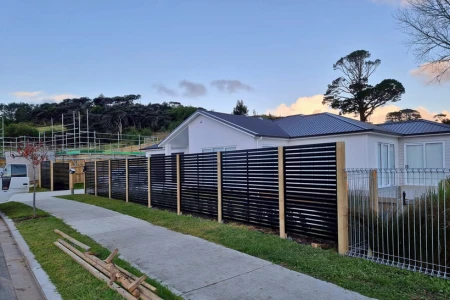 Newly Built Aluminium Fence built by Nailhead Fencing & Landscaping in Whangarei