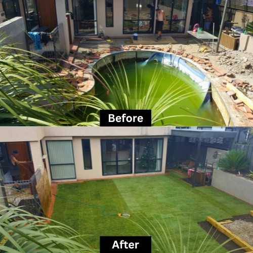 Pool Removal Landscape Makeover in Whangarei