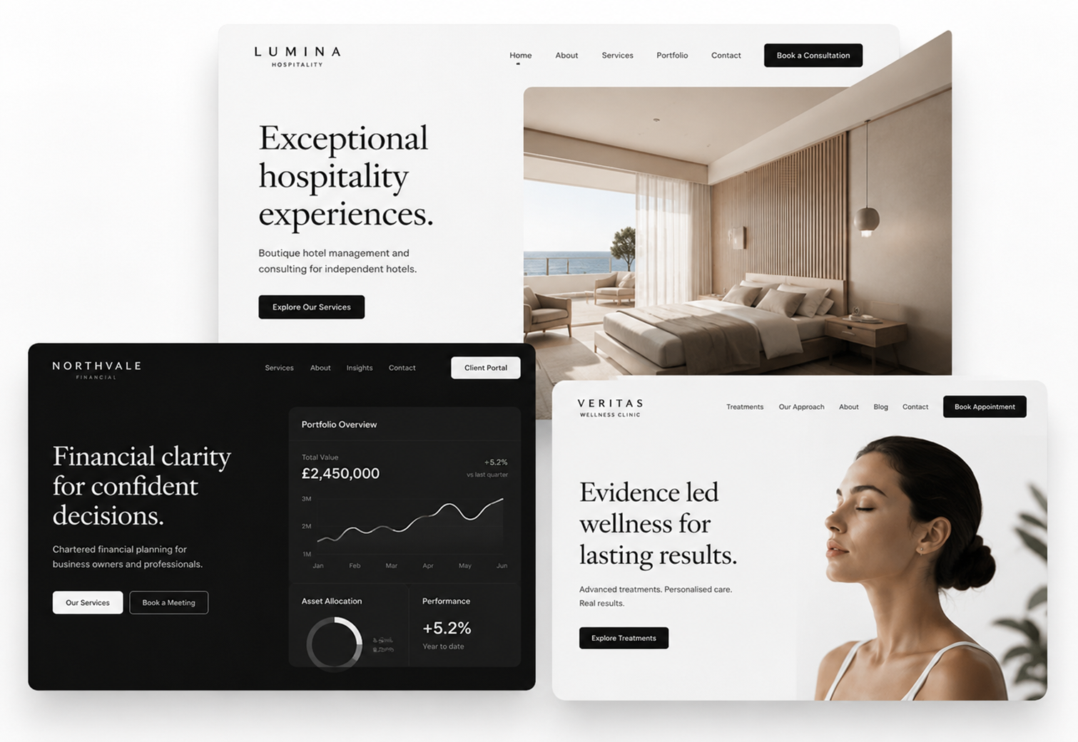 Premium website design and growth systems portfolio showcase