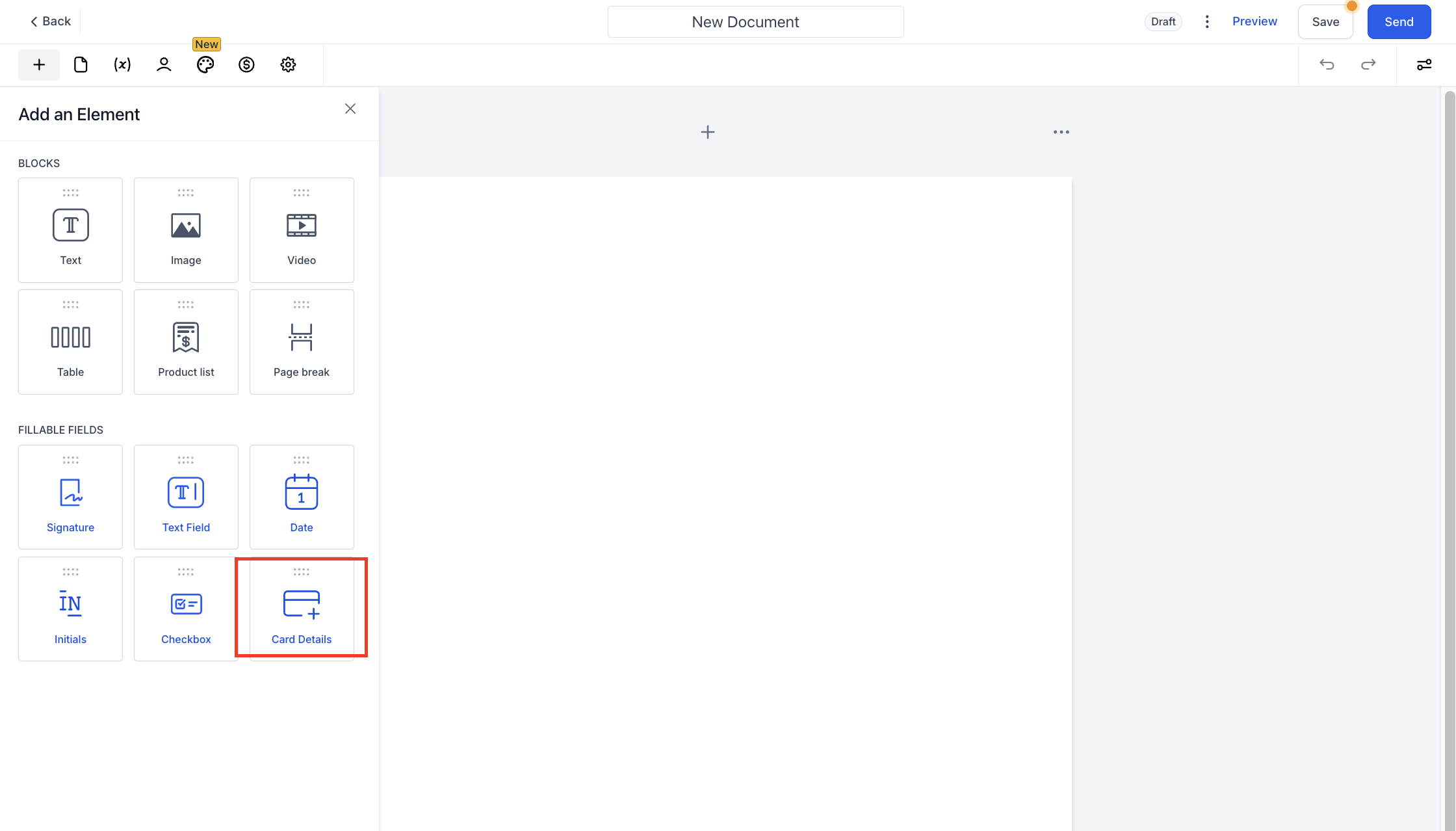 card details card details