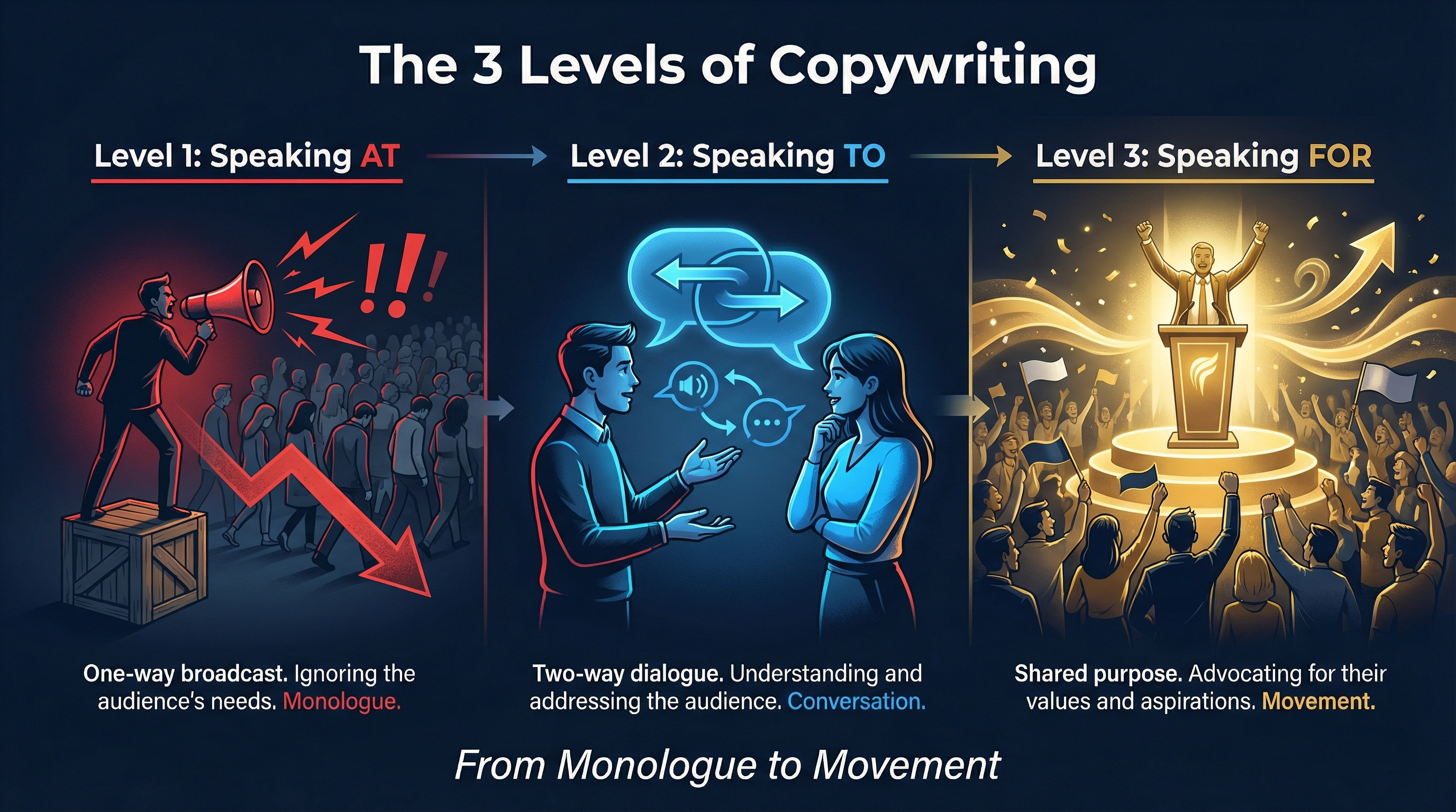3 Levels of copywriting 3 Levels of copywriting
