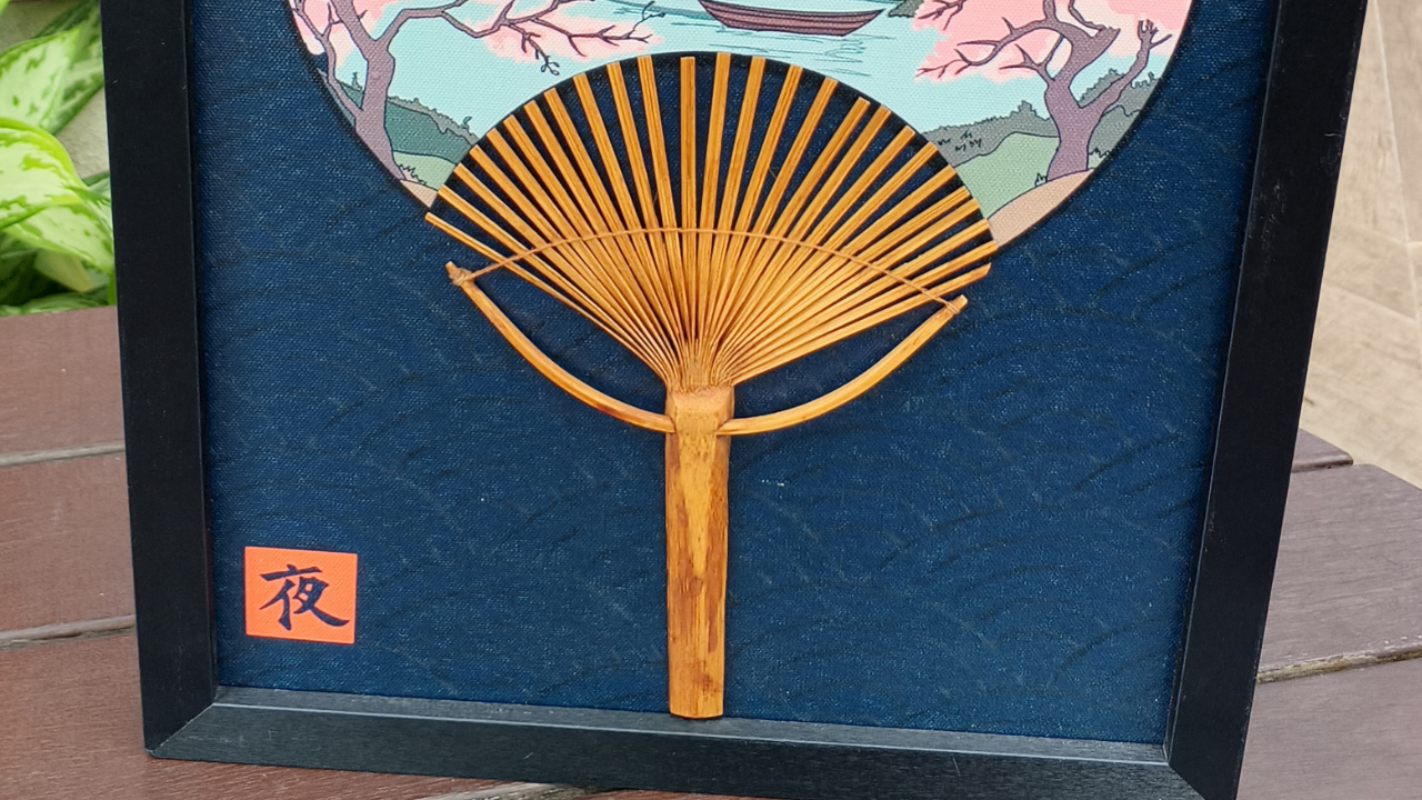 Bamboo fan handle 3D