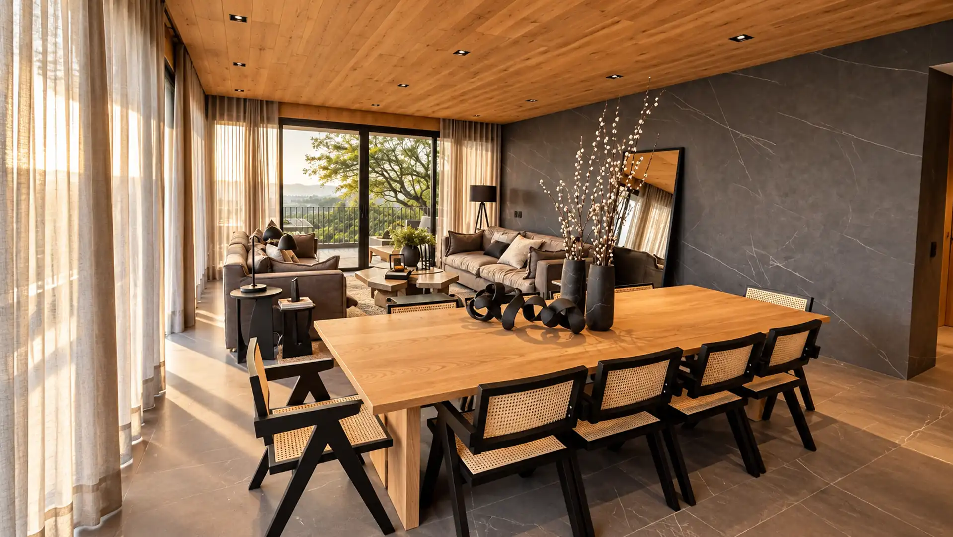 Sala y comedor del showroom
