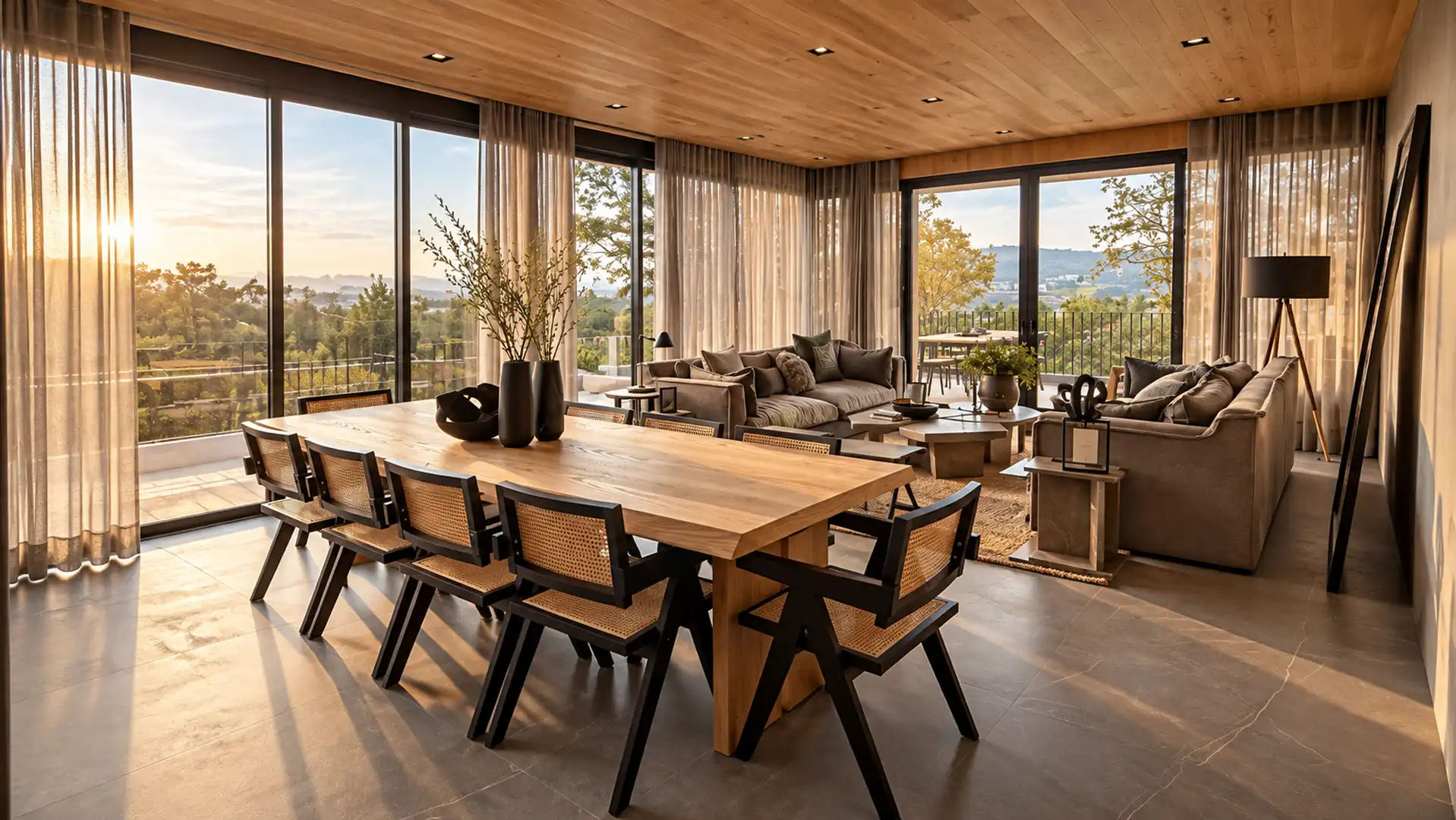 Interior amplio con comedor y estancia