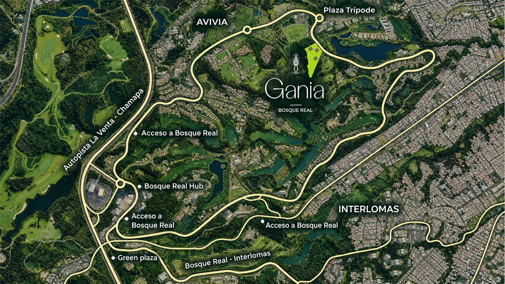 Croquis oficial de GANIA Bosque Real