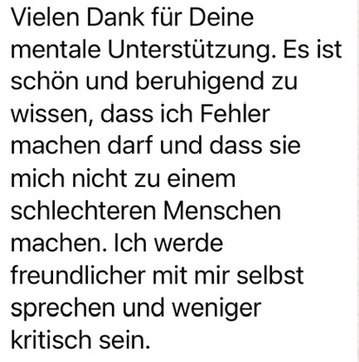Rueckmeldung einer Teilnehmerin