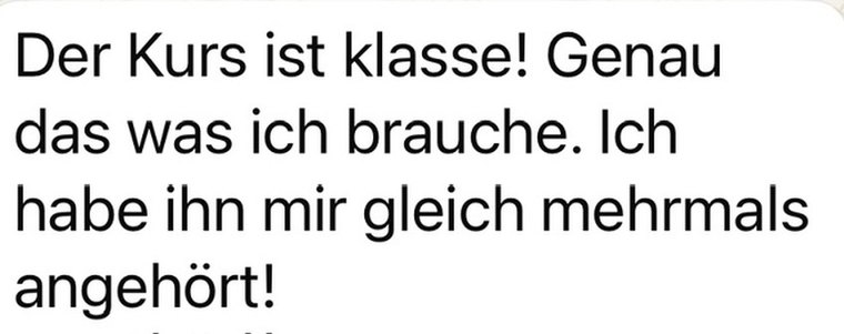 Rueckmeldung einer Teilnehmerin