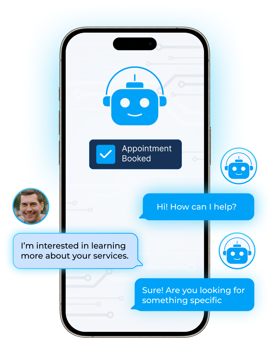 ai website chatbot automation conversation. Capturing leads and engaging leads.