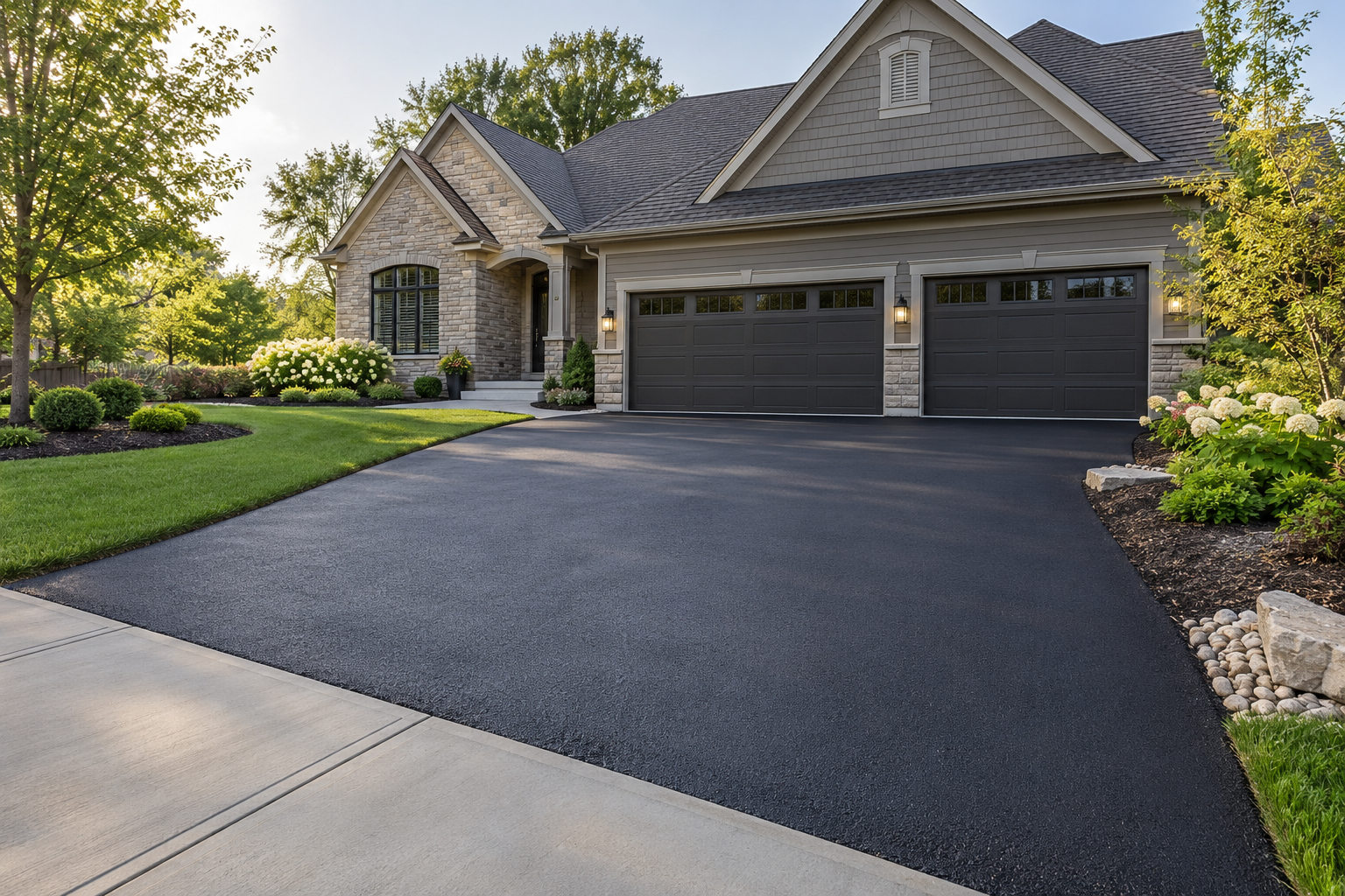 Asphalt driveway surface