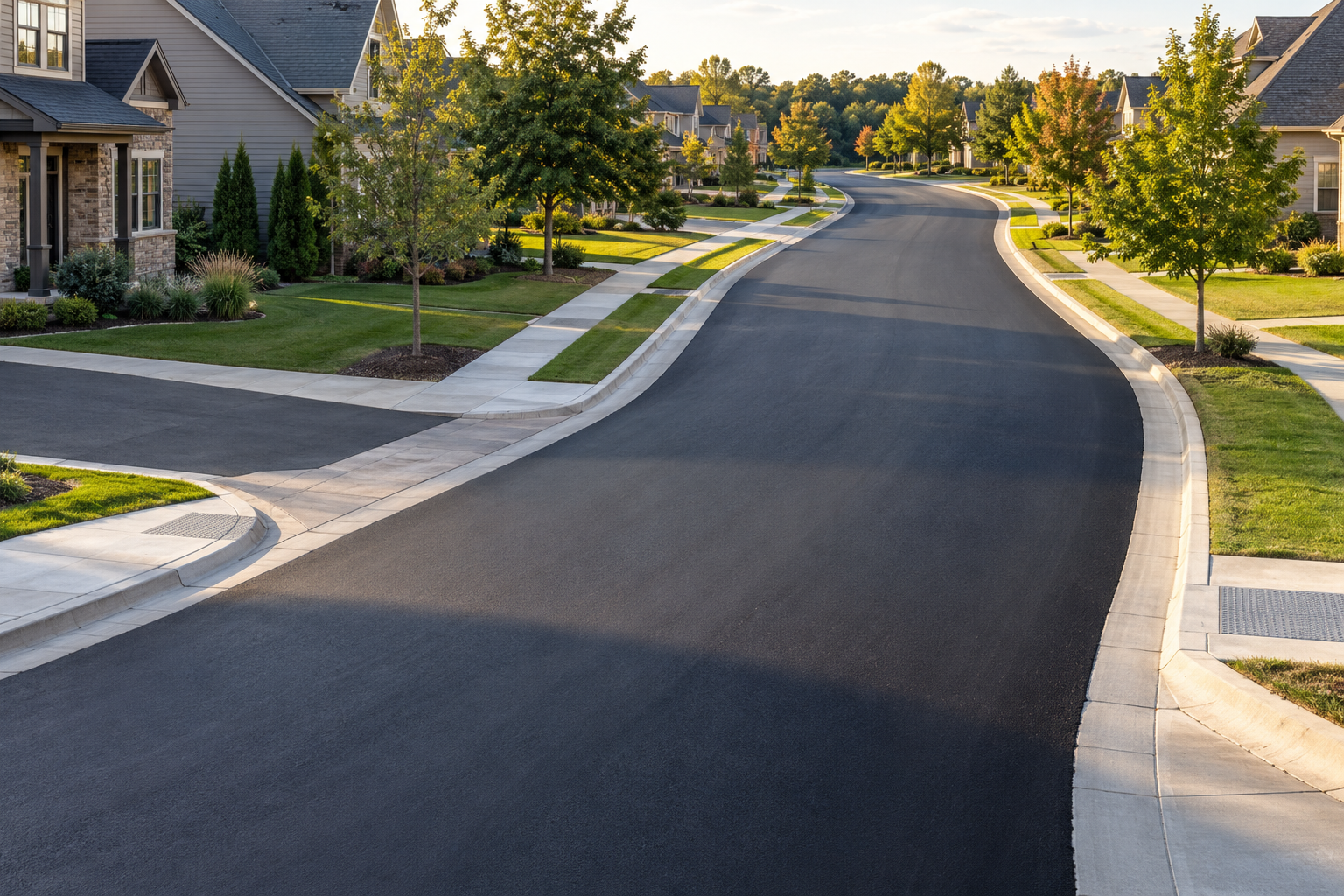 Road paving crew