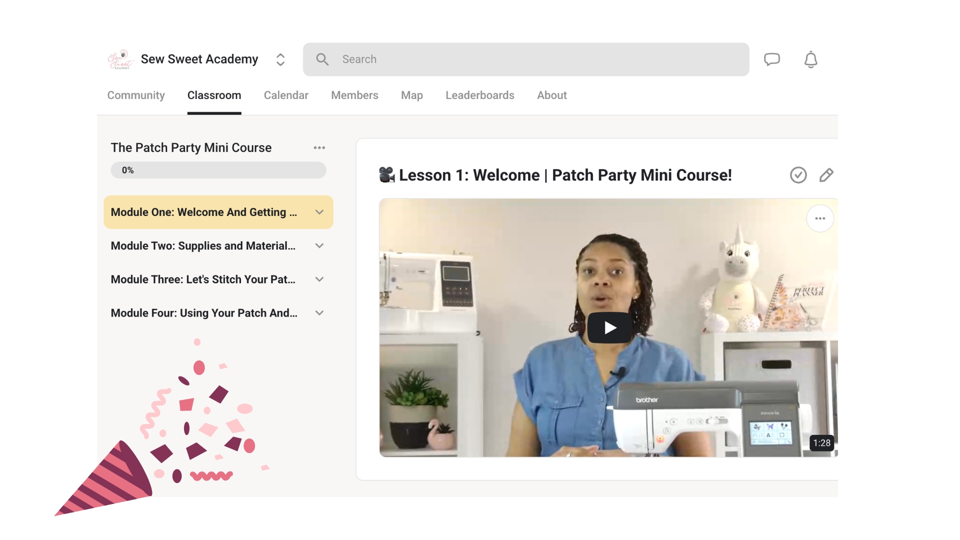 Step 6: Inside the Patch Party course