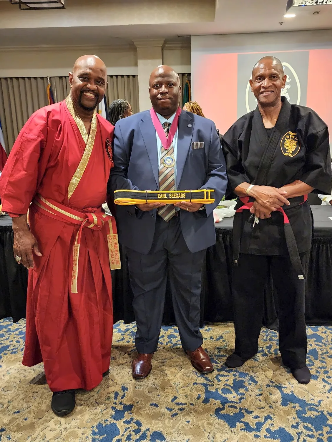 Chief Earl Seegars at a professional martial arts recognition event