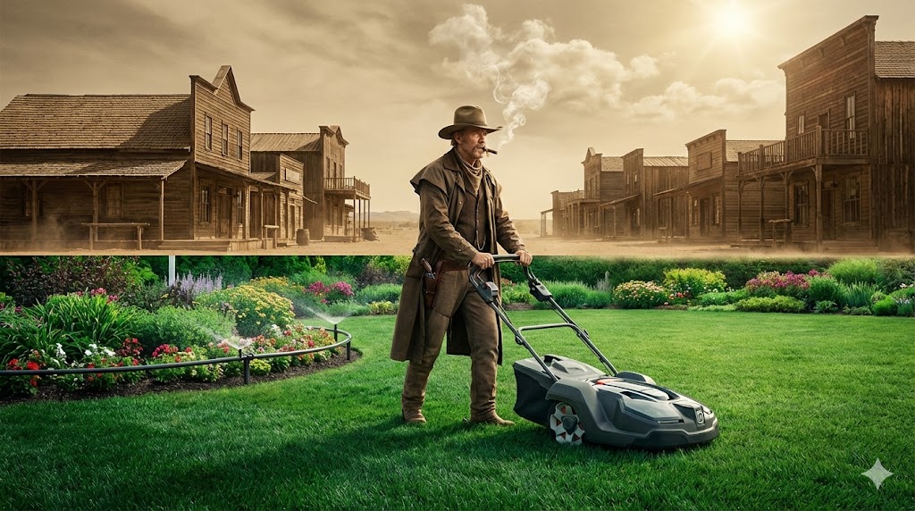 Old west meets modern robotic mower