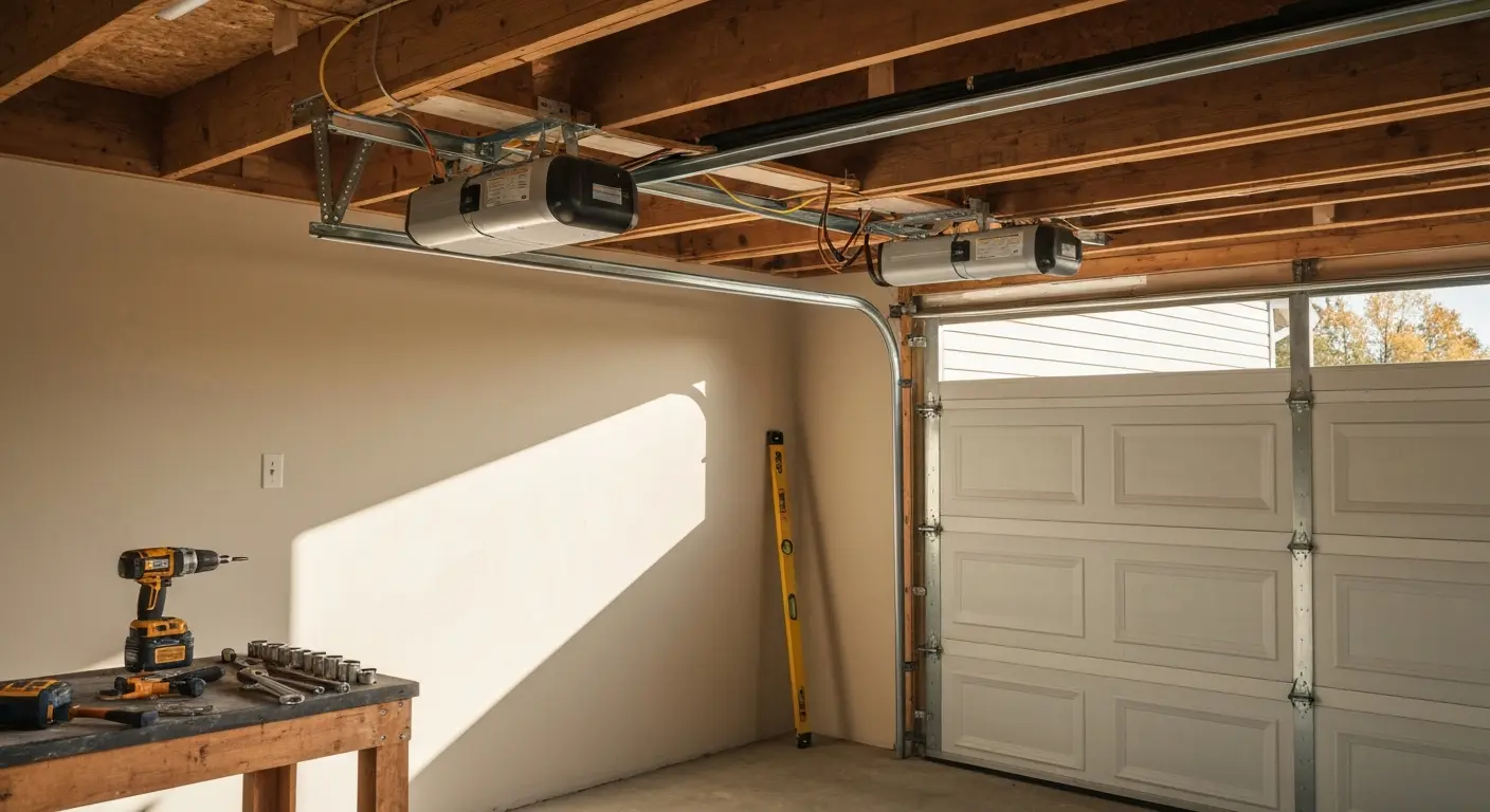 Garage door opener installation