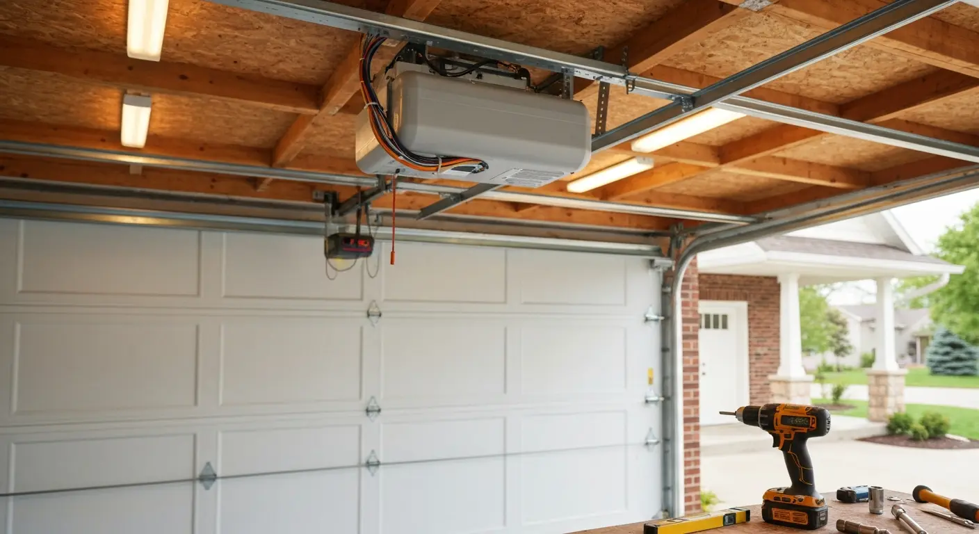 Garage door opener installation