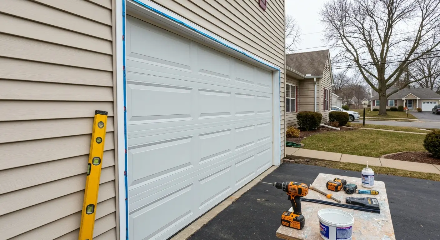 Garage door panel and weather seal replacement