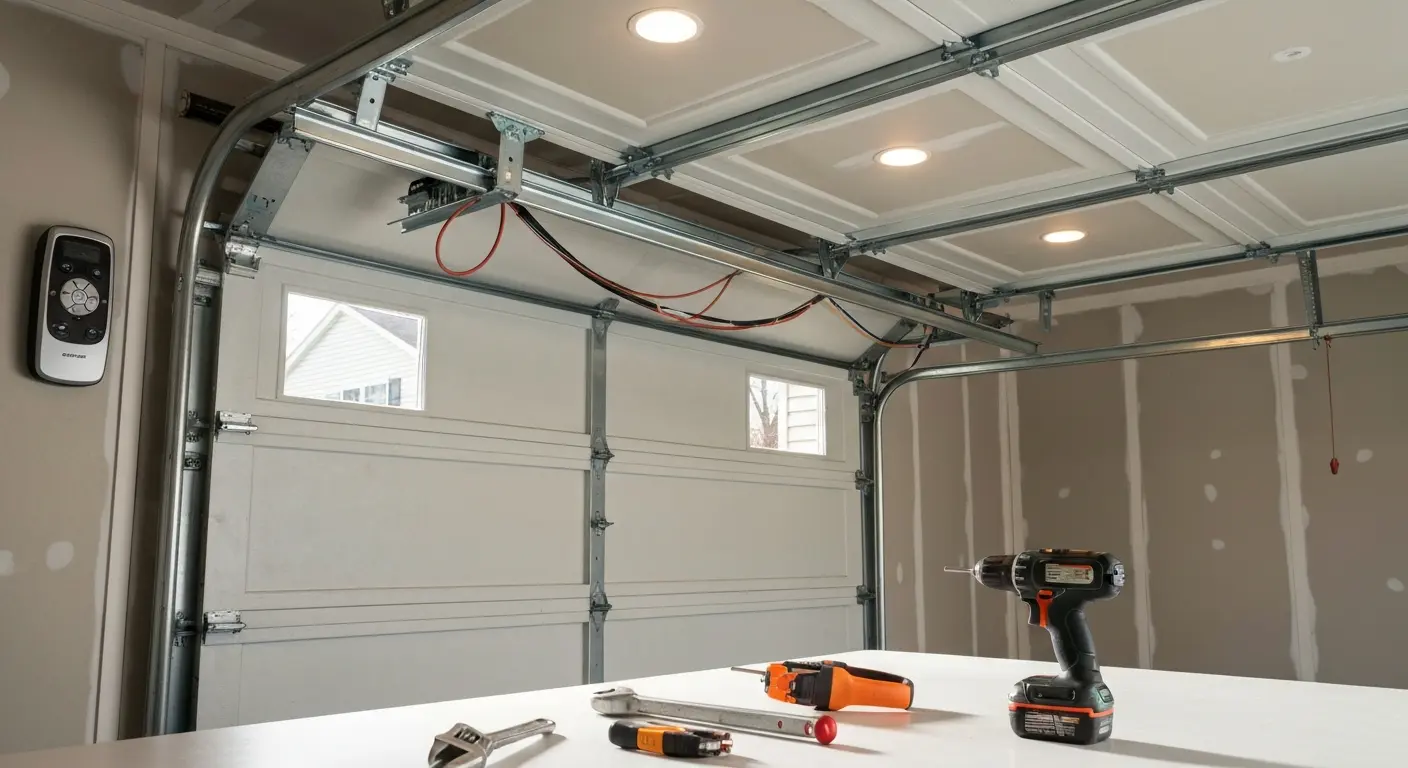 Garage door opener installation