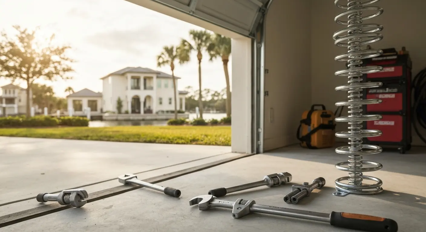 Garage door repair work