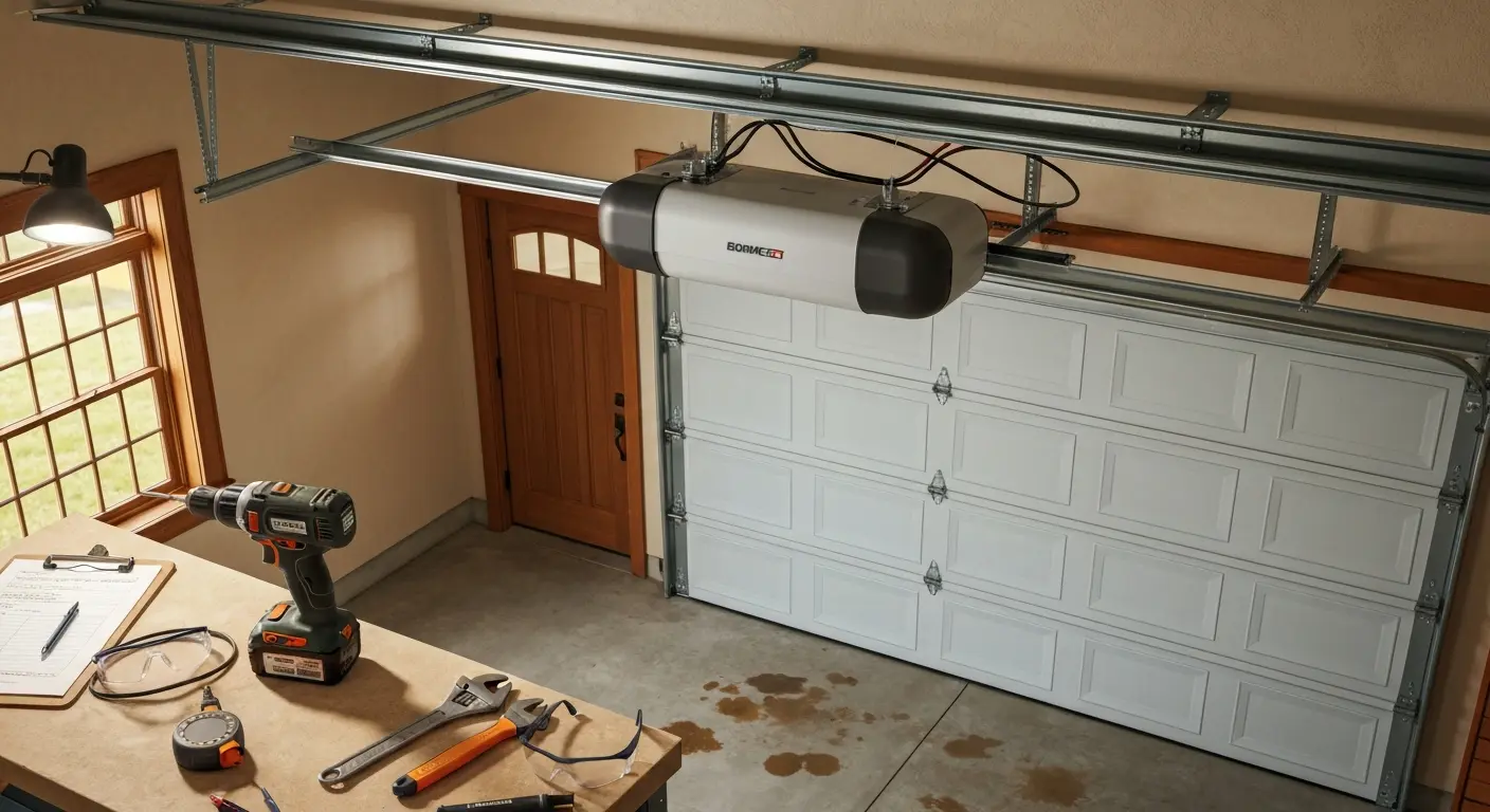 Garage door opener installation