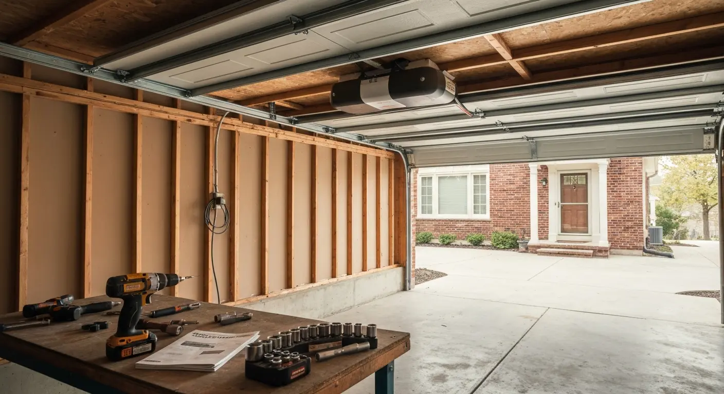 Garage door opener installation