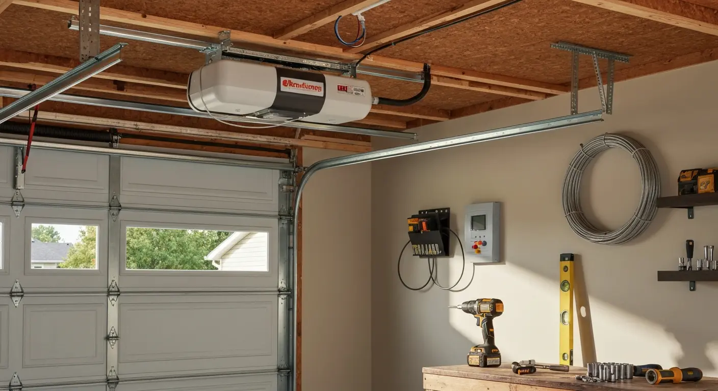 Garage door opener installation