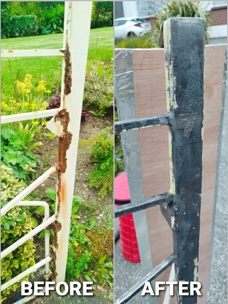 EcoBeam laser restoration project — before and after