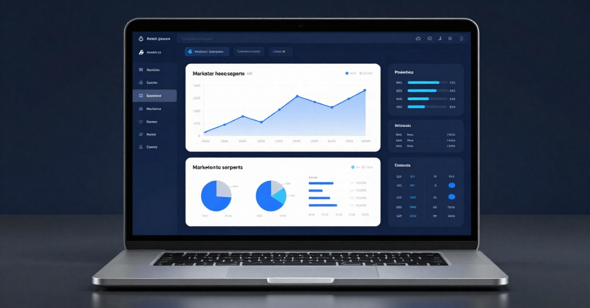 AI marketing dashboard analyzing Facebook ad performance for coaches and consultants