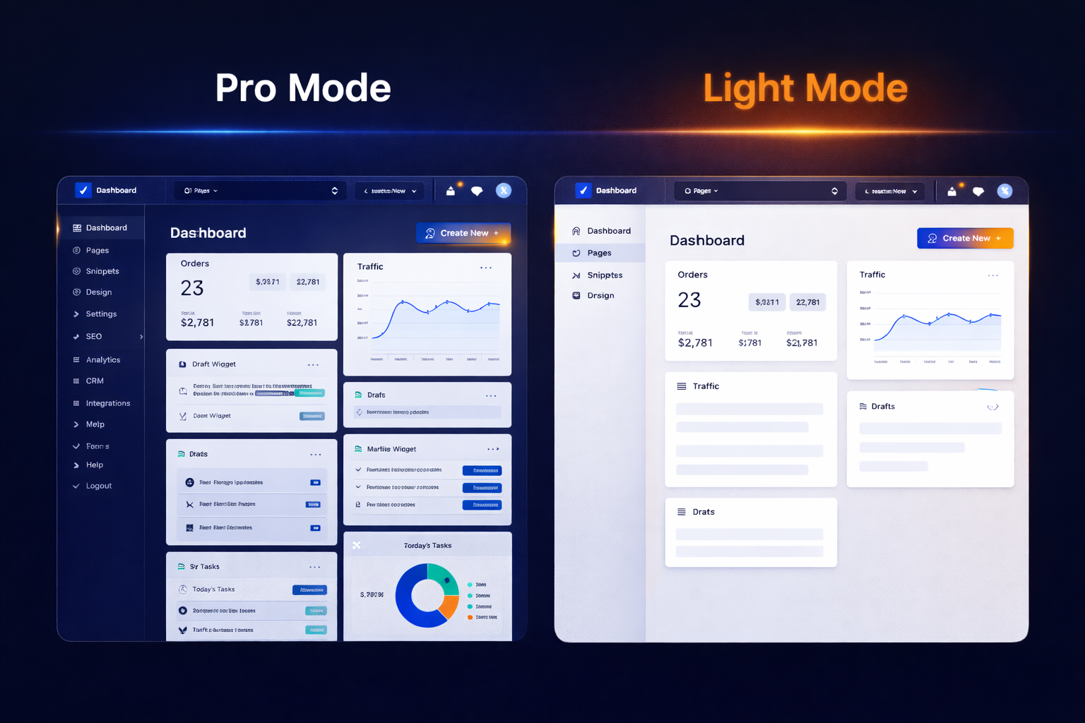 Platform light mode vs pro mode toggle — simplifying your coaching platform dashboard to reduce overwhelm for new practitioners