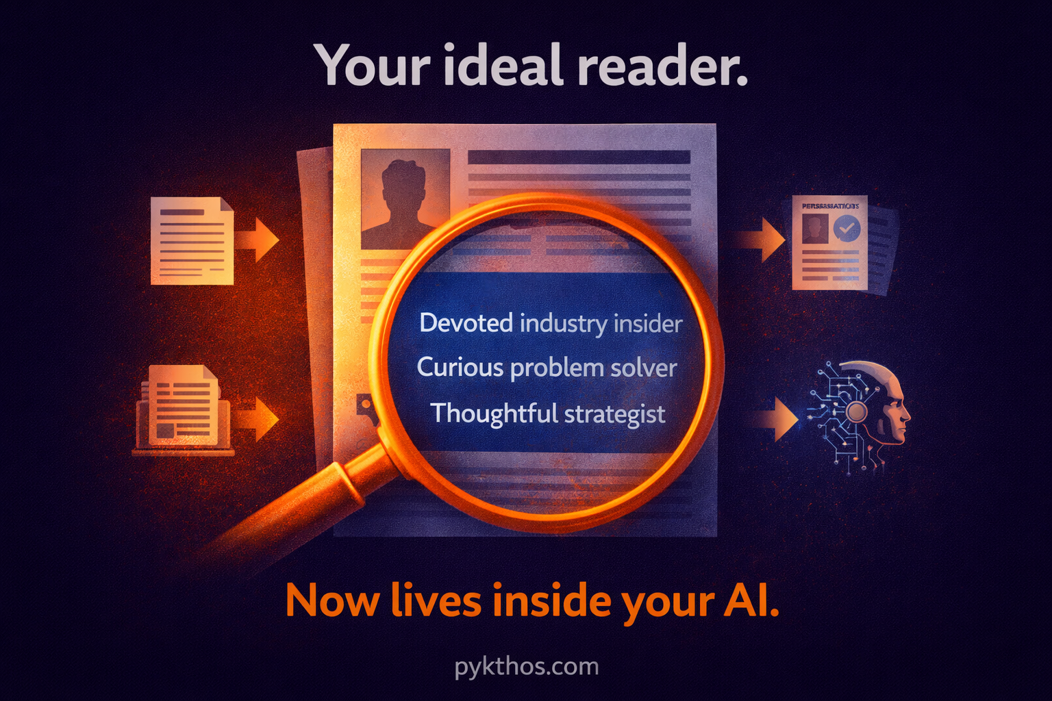The personality extraction method — creating a custom AI that embodies your ideal reader so you can test headlines offers and content before publishing