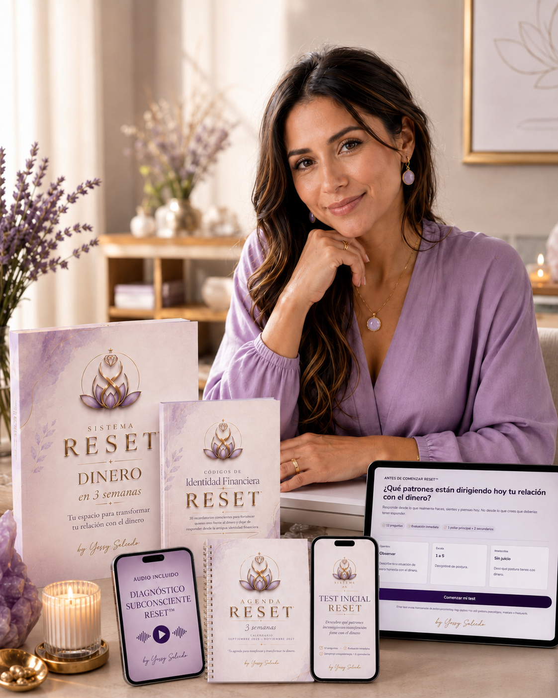 Sistema RESET Dinero, guía, diagnóstico subconsciente, agenda, códigos de identidad y test inicial