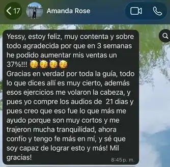 Testimonio real de una participante de Sistema RESET™