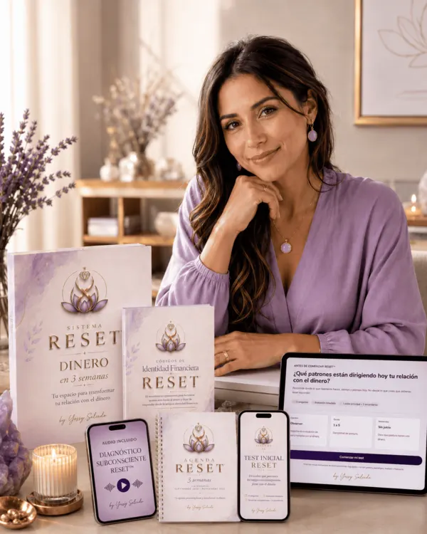 Sistema RESET Dinero, guía, diagnóstico subconsciente, agenda, códigos de identidad y test inicial