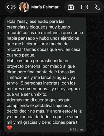 Testimonio real de una participante de Sistema RESET™
