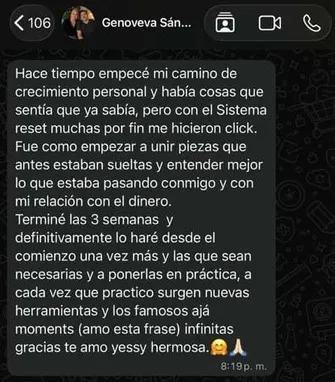 Testimonio real de una participante de Sistema RESET™
