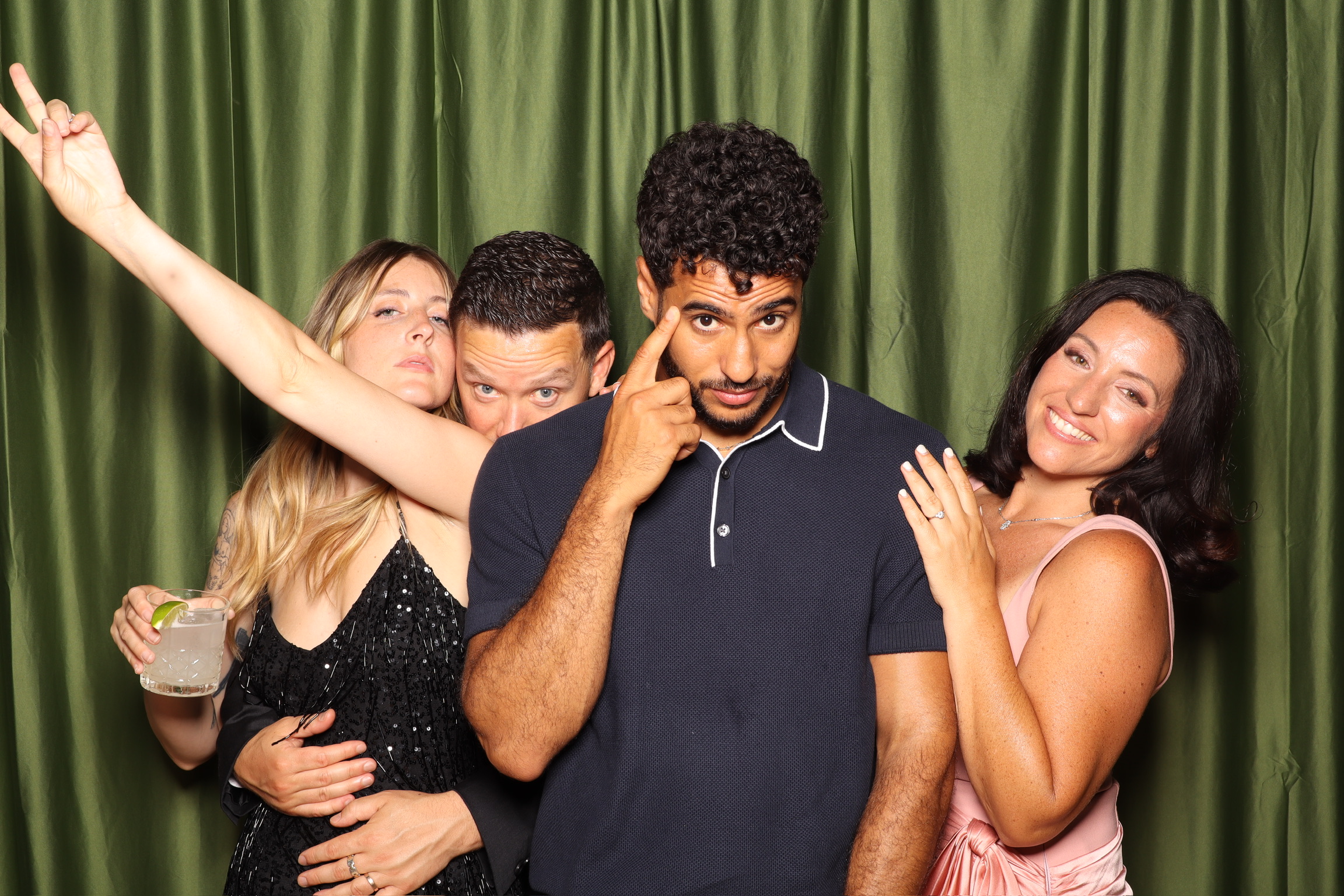 Guests having fun at photobooth