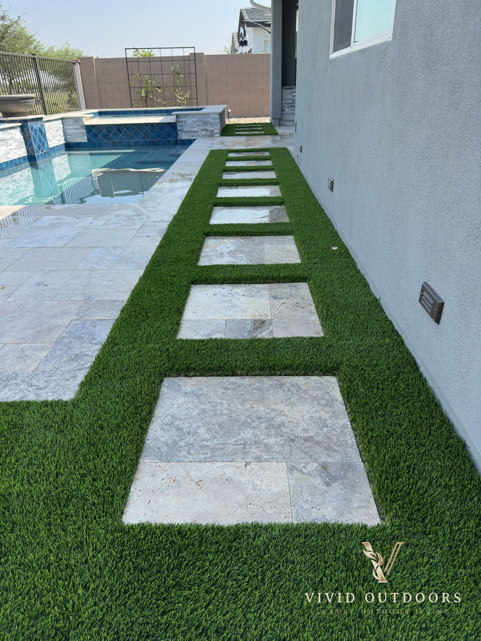 Paver Install, Travertine Install