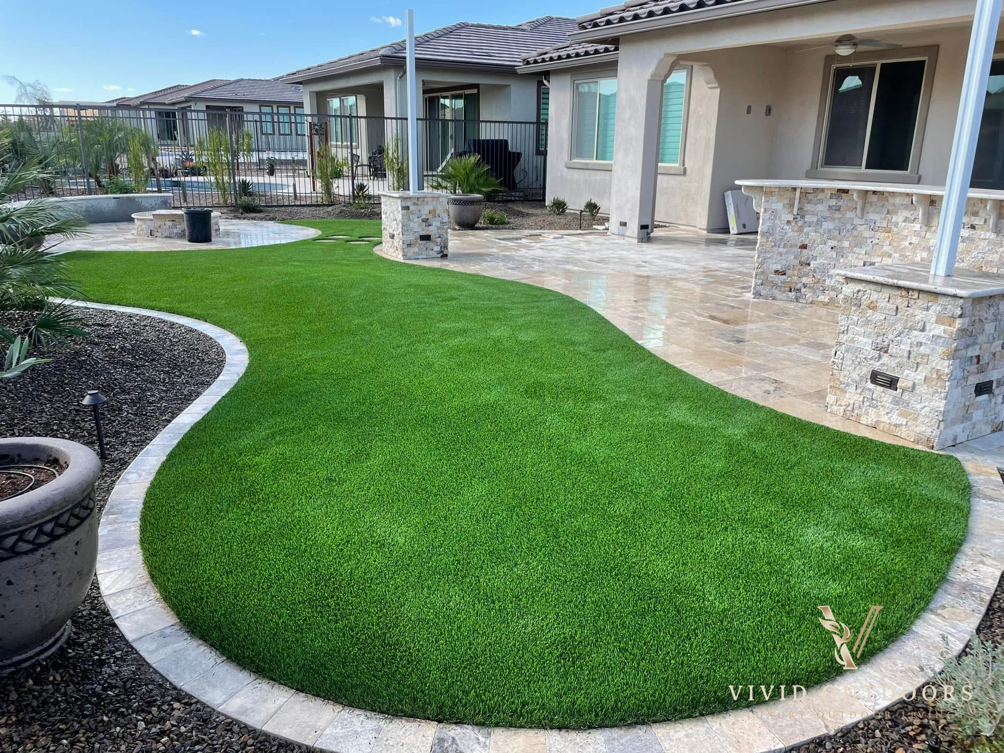 Paver Install, Travertine Install