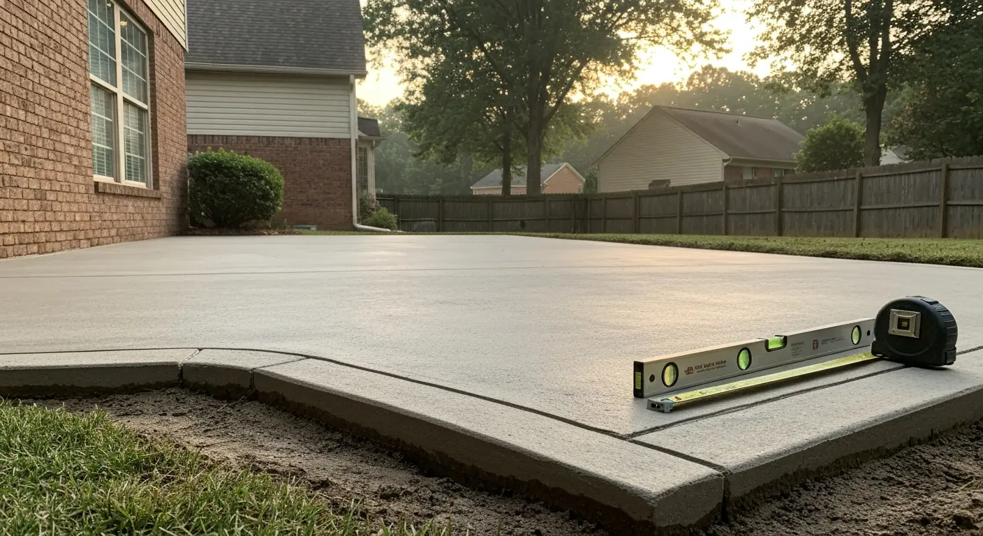 Residential concrete patio in Columbia