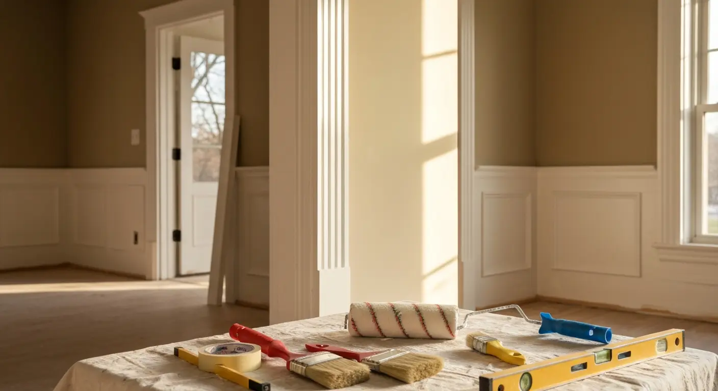 Interior painting and trim work