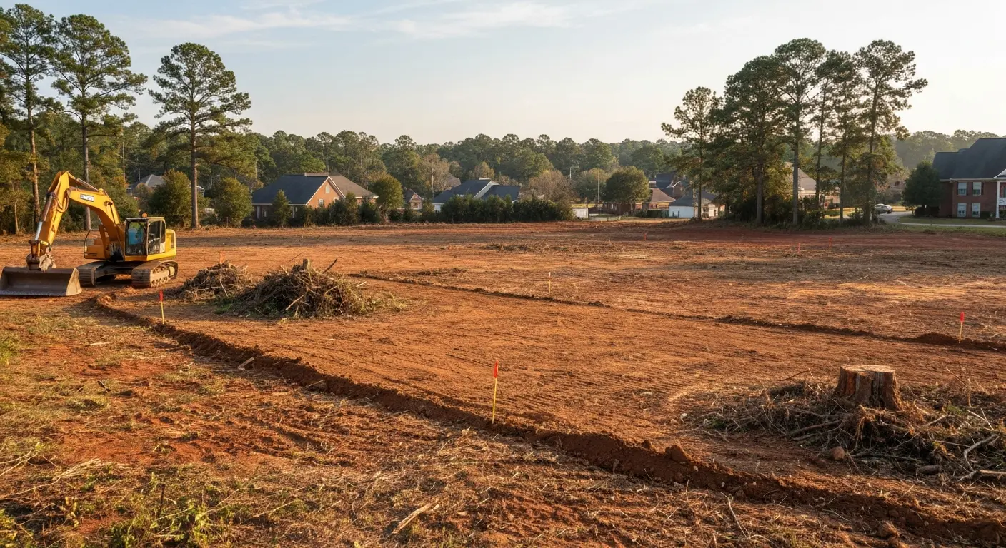Land clearing in Columbia area