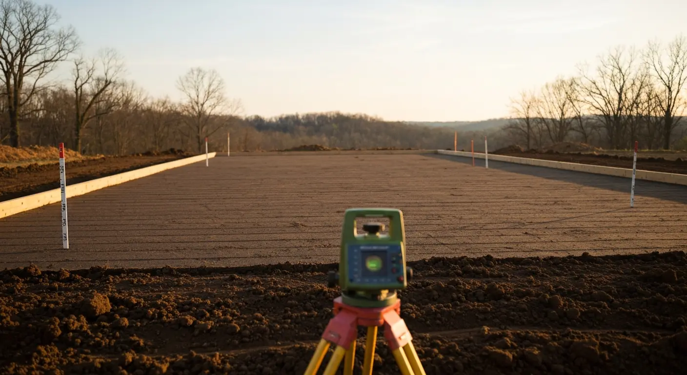 Residential grading and leveling work